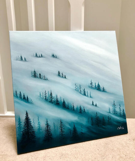 “Twilight” | Oil on 60x60cm canvas | €225 SOLD