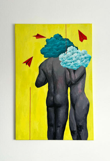 “Clouded. Dreaded.” | Acrylic on 60x90cm canvas | €205